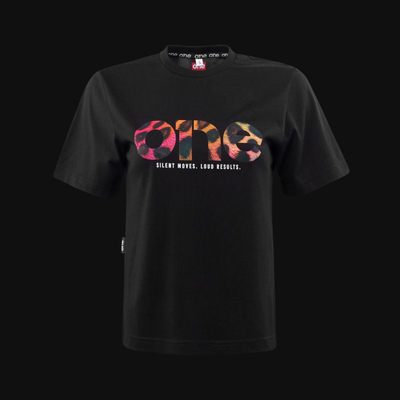 Damen T-Shirt Scwarz Wild One