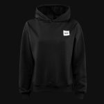Damen Regular-Fit Fleece-Hoodie Schwarz mit Kapuze - Black Classics