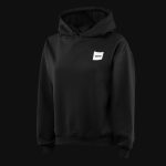 Damen Regular-Fit Fleece-Hoodie Schwarz mit Kapuze - Black Classics - 03