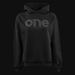 Damen Regular-Fit Fleece-Hoodie Schwarz mit Kapuze - Stealth One