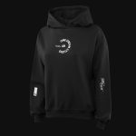 Damen Regular-Fit Hoodie Schwarz mit Kapuze - Circle Vision - 06