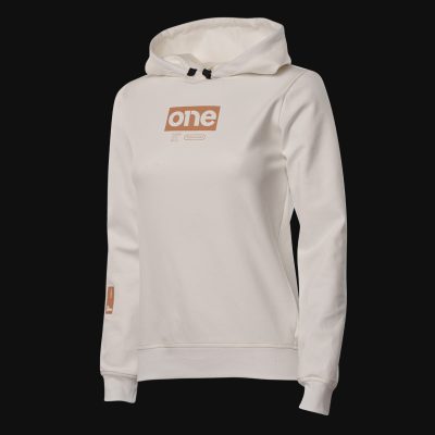 Damen Slim-Fit Fleece-Hoodie Weiß mit Kapuze - G-One