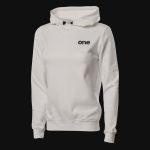 Damen Slim-Fit Fleece-Hoodie Weiß mit Kapuze - White Classics