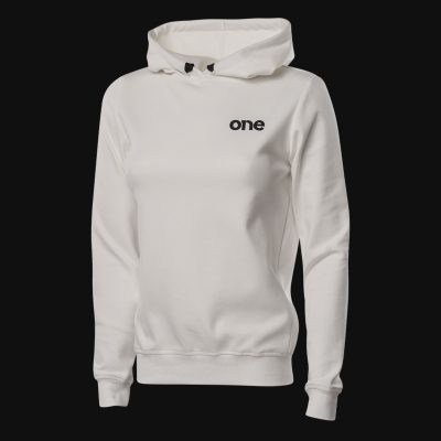 Damen Slim-Fit Fleece-Hoodie Weiß mit Kapuze - White Classics