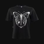 Damen T-Shirt Schwarz Silent Wings
