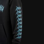 Schwarzer Herren-Hoodie mit Kapuze - Cyber Current - 03