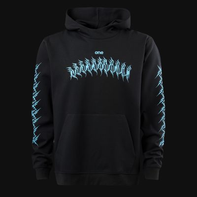 Schwarzer Herren-Hoodie mit Kapuze - Cyber Current