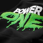 Schwarzer Herren-Hoodie mit Kapuze - Power One - 02