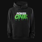 Schwarzer Herren-Hoodie mit Kapuze - Power One