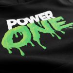 Schwarzer Herren-Hoodie mit Kapuze - Power One - 06