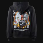 Damen Regular-Fit Hoodie Schwarz - Eight Chaos