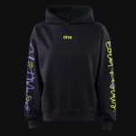 Damen Regular-Fit Hoodie Schwarz - Motion Code