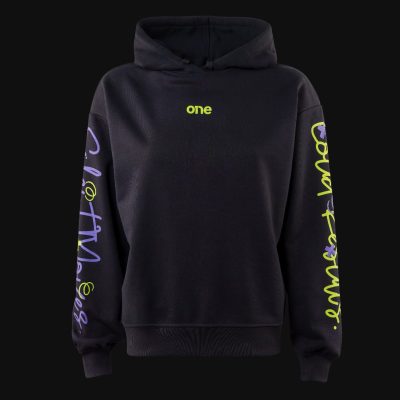 Damen Regular-Fit Hoodie Schwarz - Motion Code