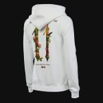 Damen Slim-Fit Fleece-Hoodie Weiß mit Kapuze - Eleven - 05