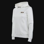 Damen Slim-Fit Fleece-Hoodie Weiß mit Kapuze - Eleven - 07