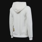 Damen Slim-Fit Fleece-Hoodie Weiß mit Kapuze - Pleasure - 06