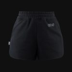 Damen Baumwoll Shorts - Curved-fit - Stealth Black - 02