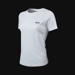 Damen Sport Slim-Fit Baumwoll T-Shirt - Core White