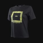 Damen T-Shirt schwarz Regular Fit - Square - 05