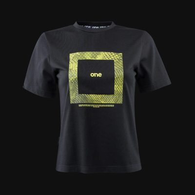 Damen T-Shirt schwarz Regular Fit - Square