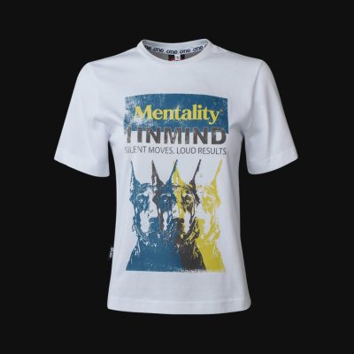 Damen T-Shirt weiß Regular Fit - Mentality