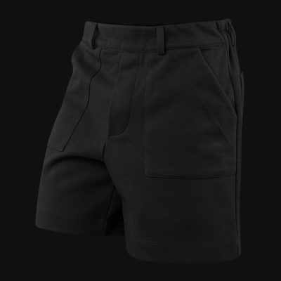 Baumwoll-Shorts aus Piqué - Black One