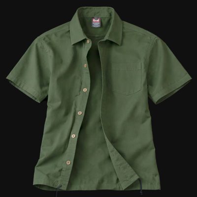 Overshirt Hemd mit kurzen Ärmeln - Olive Comfort