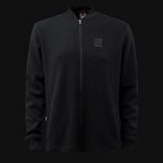 Schwarzer Regular-Fit Hoodie mit Reißverschluss - Boxy
