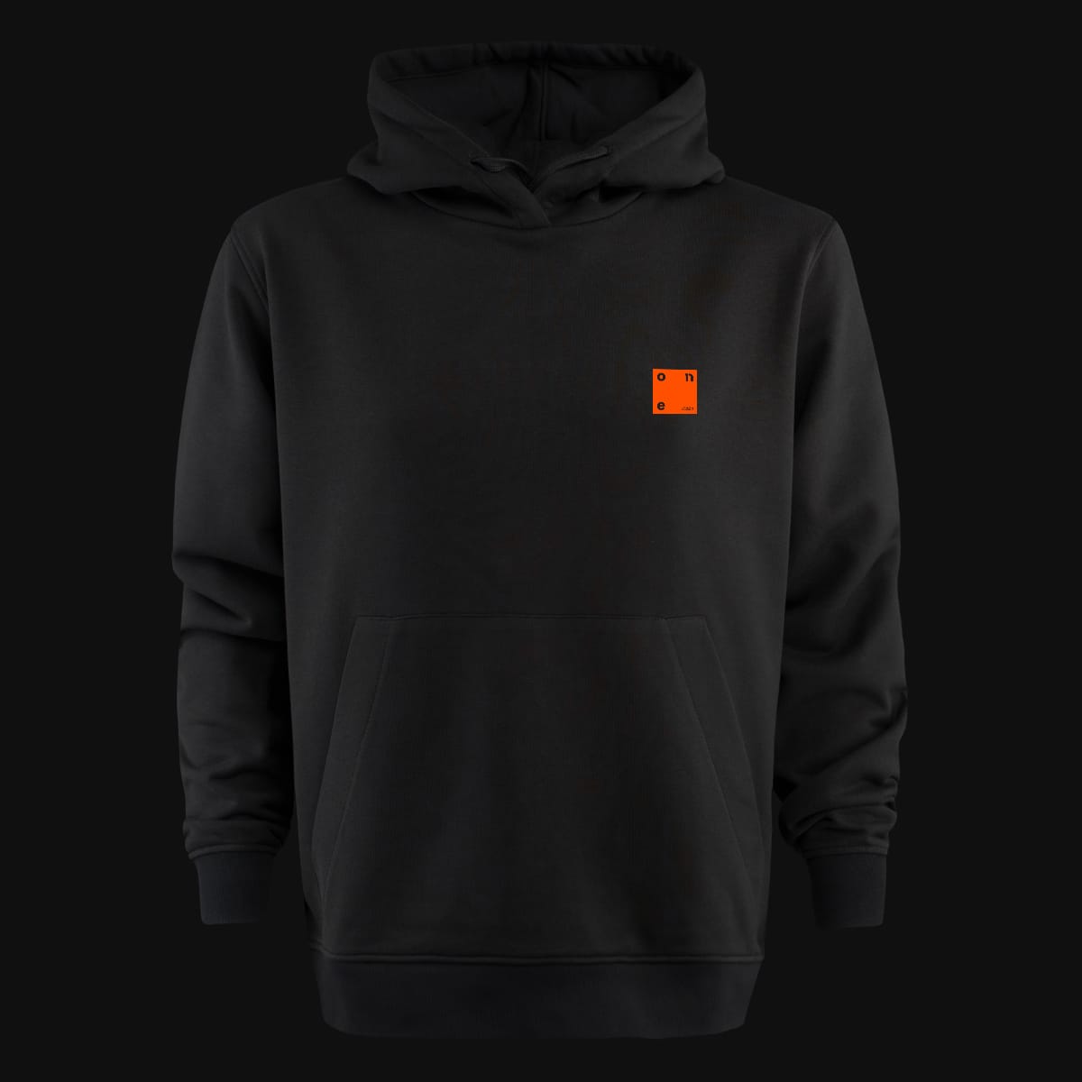 Hoodie mit Kapuze schwarz Clean ORNG Hoodie mit Kapuze schwarz Clean ORNG