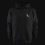 Hoodie mit Kapuze schwarz Clean Square