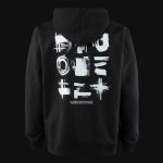 Hoodie mit Kapuze schwarz Code One