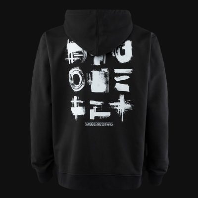 Hoodie mit Kapuze schwarz Code One